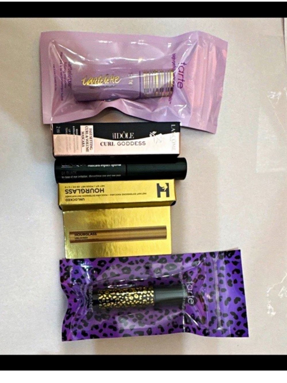 Assorted Tarte & Lancome-Clinique Hourglass Makeup Set — Mascara